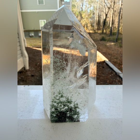 Accessories - Garden Quartz Tower | Lodolite Inclusion Quartz | Natural Crystal Point Rainbow